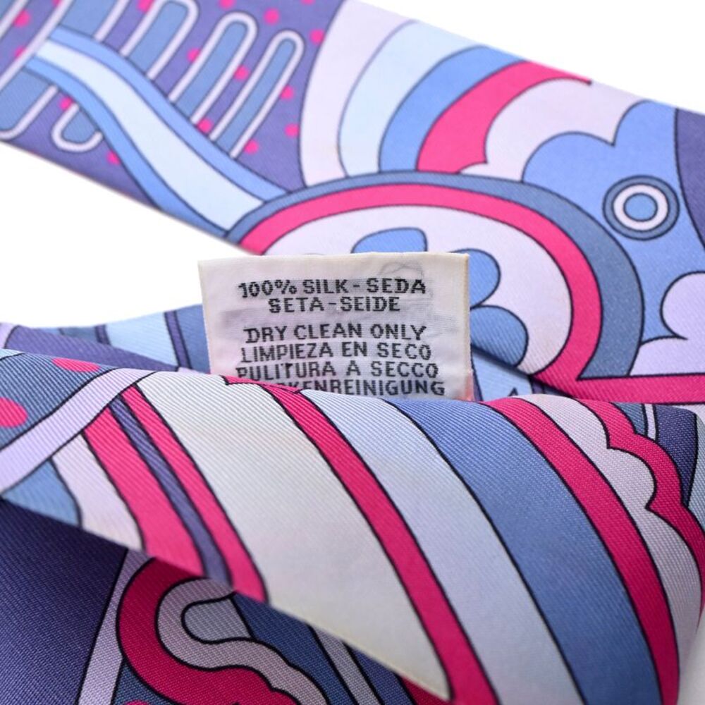 Hermès Faubourg Rainbow Twill Scarf in Multicolor Silk - Picture 4 of 11